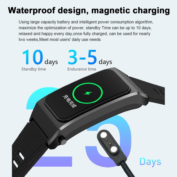 B7 Pro 1.5 inch 2 in 1 Bluetooth Earphone Silicone Strap Smart Watch, Support Heart Rate / Sleep Monitoring(Black) by buy2fix