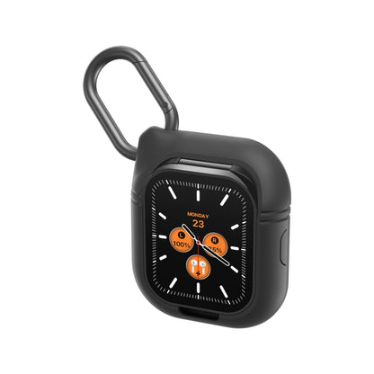 D8 Pro 2.01 inch 2 in 1 Bluetooth Earphone Silicone Strap Smart Watch, Support NFC with Cover(Black) by buy2fix