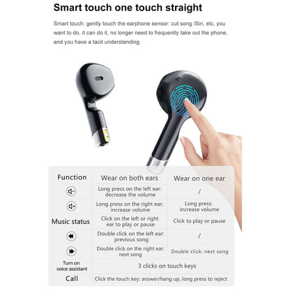 D8 Pro 2.01 inch 2 in 1 Bluetooth Earphone Steel Strap Smart Watch, Support NFC with Cover(Black) by buy2fix