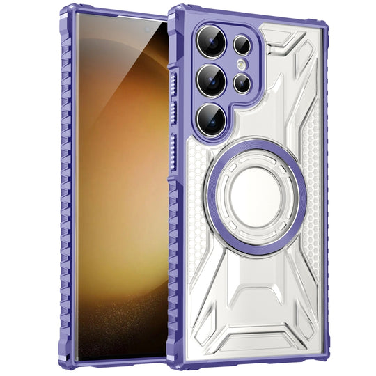 For Samsung Galaxy S24 Ultra 5G CD Texture Magsafe Phone Case(Dark Purple)