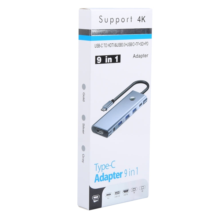 BYL-2410 9 in 1 Type-C to USB Multi-function Docking Station by buy2fix