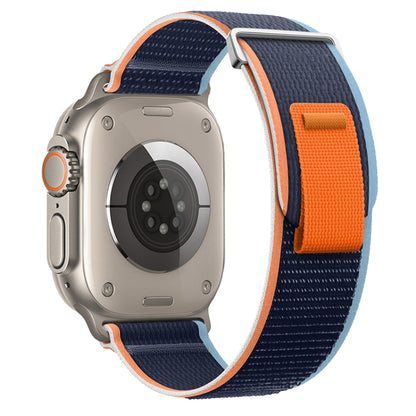 For Apple Watch Ultra 2 49mm Dual-Section Loop Nylon Watch Band(Dark Navy Blue) by buy2fix