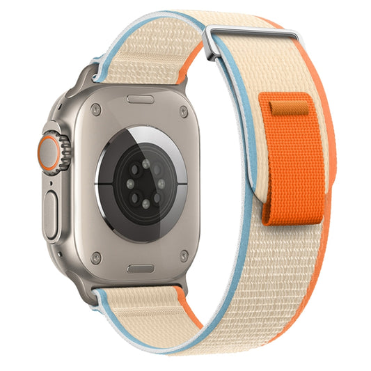 For Apple Watch Ultra 2 49mm Dual-Section Loop Nylon Watch Band(Milk White) by buy2fix