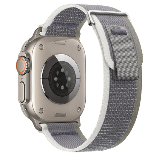For Apple Watch Ultra 2 49mm Dual-Section Loop Nylon Watch Band(Green Grey) by buy2fix