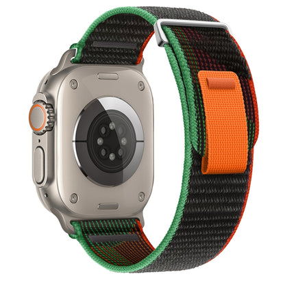 For Apple Watch Ultra 49mm Dual-Section Loop Nylon Watch Band(Black Unity) by buy2fix