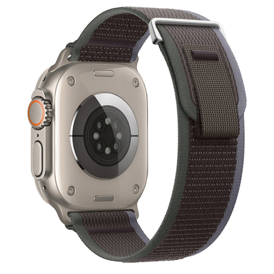 For Apple Watch Ultra 49mm Dual-Section Loop Nylon Watch Band(Blue Black) by buy2fix