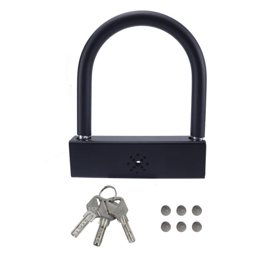 Car U-shaped Anti-theft Alarm Lock(Black)