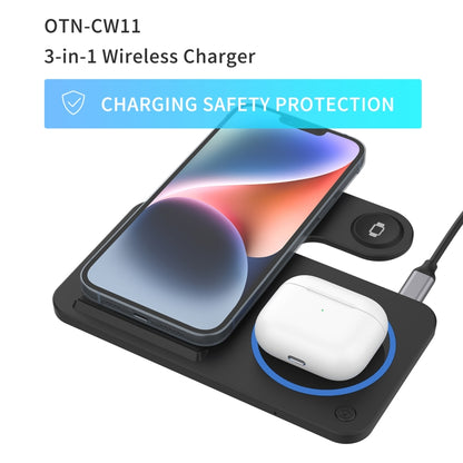 Onten CW11 3 in 1 Folding Wireless Charging(Black) by Onten