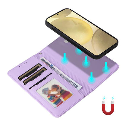 For Samsung Galaxy S25 5G BETOPNICE BN-005 2 in 1 Detachable Imitate Genuine Leather Phone Case(Light Purple) - Galaxy S25 5G Cases by BETOPNICE | Online Shopping UK | buy2fix
