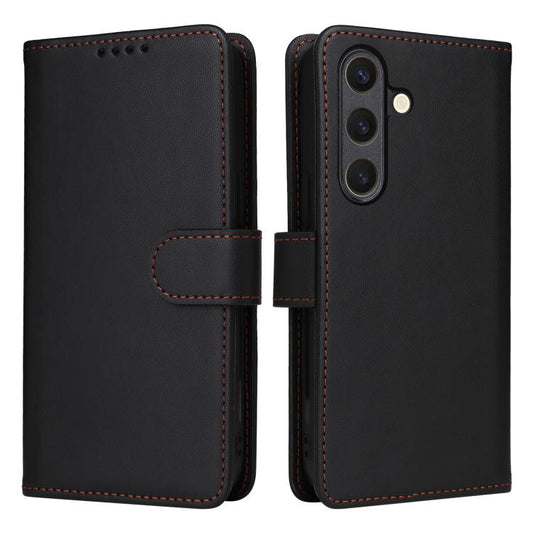 For Samsung Galaxy S25 5G BETOPNICE BN-005 2 in 1 Detachable Imitate Genuine Leather Phone Case(Black) - Galaxy S25 5G Cases by BETOPNICE | Online Shopping UK | buy2fix