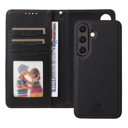 For Samsung Galaxy S25 5G BETOPNICE BN-005 2 in 1 Detachable Imitate Genuine Leather Phone Case(Black) - Galaxy S25 5G Cases by BETOPNICE | Online Shopping UK | buy2fix