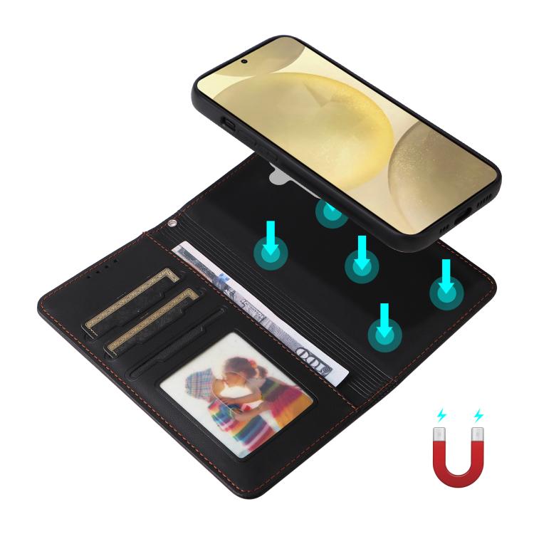 For Samsung Galaxy S25 5G BETOPNICE BN-005 2 in 1 Detachable Imitate Genuine Leather Phone Case(Black) - Galaxy S25 5G Cases by BETOPNICE | Online Shopping UK | buy2fix
