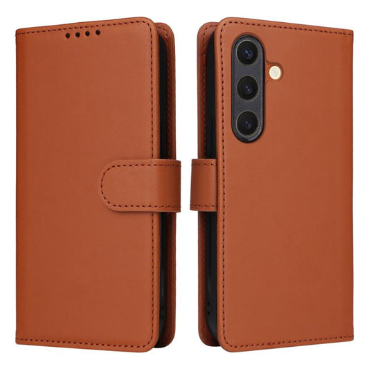 For Samsung Galaxy S25 5G BETOPNICE BN-005 2 in 1 Detachable Imitate Genuine Leather Phone Case(Brown) - Galaxy S25 5G Cases by BETOPNICE | Online Shopping UK | buy2fix
