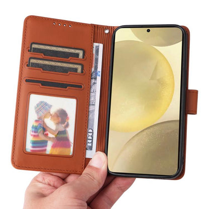 For Samsung Galaxy S25 5G BETOPNICE BN-005 2 in 1 Detachable Imitate Genuine Leather Phone Case(Brown) - Galaxy S25 5G Cases by BETOPNICE | Online Shopping UK | buy2fix
