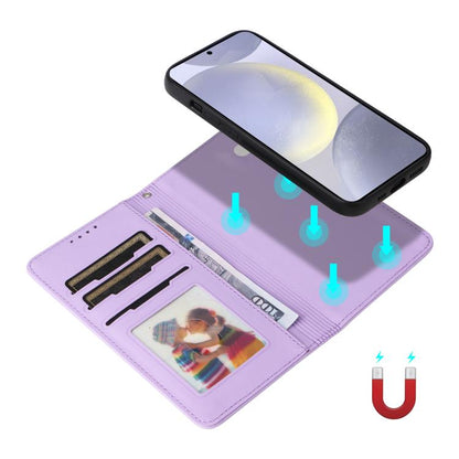 For Samsung Galaxy S25+ 5G BETOPNICE BN-005 2 in 1 Detachable Imitate Genuine Leather Phone Case(Light Purple) - Galaxy S25+ 5G Cases by BETOPNICE | Online Shopping UK | buy2fix