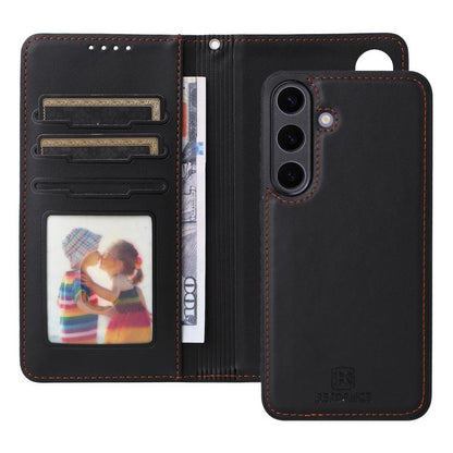 For Samsung Galaxy S25+ 5G BETOPNICE BN-005 2 in 1 Detachable Imitate Genuine Leather Phone Case(Black) - Galaxy S25+ 5G Cases by BETOPNICE | Online Shopping UK | buy2fix