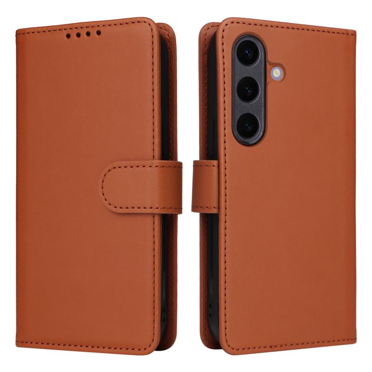For Samsung Galaxy S25+ 5G BETOPNICE BN-005 2 in 1 Detachable Imitate Genuine Leather Phone Case(Brown) - Galaxy S25+ 5G Cases by BETOPNICE | Online Shopping UK | buy2fix