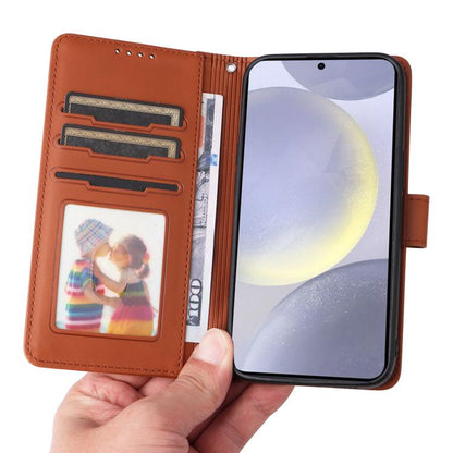 For Samsung Galaxy S25+ 5G BETOPNICE BN-005 2 in 1 Detachable Imitate Genuine Leather Phone Case(Brown) - Galaxy S25+ 5G Cases by BETOPNICE | Online Shopping UK | buy2fix