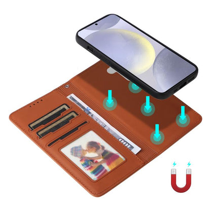 For Samsung Galaxy S25+ 5G BETOPNICE BN-005 2 in 1 Detachable Imitate Genuine Leather Phone Case(Brown) - Galaxy S25+ 5G Cases by BETOPNICE | Online Shopping UK | buy2fix