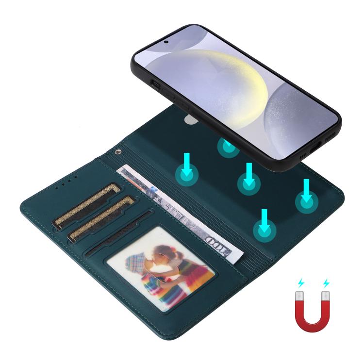 For Samsung Galaxy S25+ 5G BETOPNICE BN-005 2 in 1 Detachable Imitate Genuine Leather Phone Case(Blue) - Galaxy S25+ 5G Cases by BETOPNICE | Online Shopping UK | buy2fix
