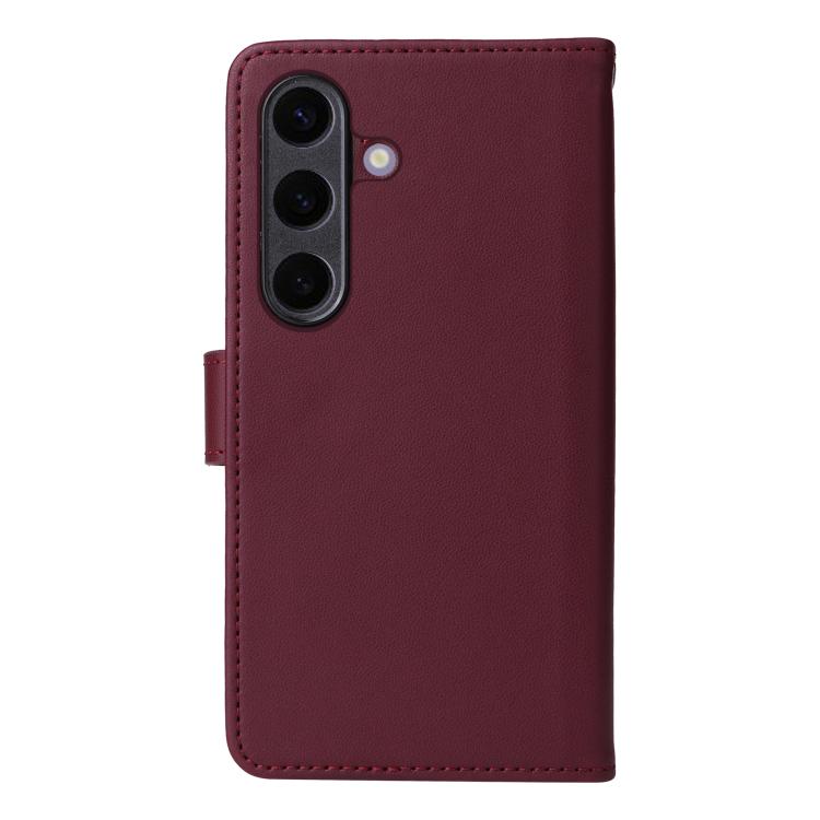 For Samsung Galaxy S25+ 5G BETOPNICE BN-005 2 in 1 Detachable Imitate Genuine Leather Phone Case(Wine Red) - Galaxy S25+ 5G Cases by BETOPNICE | Online Shopping UK | buy2fix