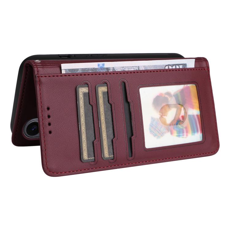 For Samsung Galaxy S25+ 5G BETOPNICE BN-005 2 in 1 Detachable Imitate Genuine Leather Phone Case(Wine Red) - Galaxy S25+ 5G Cases by BETOPNICE | Online Shopping UK | buy2fix