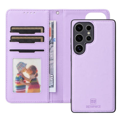 For Samsung Galaxy S25 Ultra 5G BETOPNICE BN-005 2 in 1 Detachable Imitate Genuine Leather Phone Case(Light Purple) - Galaxy S25 Ultra 5G Cases by BETOPNICE | Online Shopping UK | buy2fix