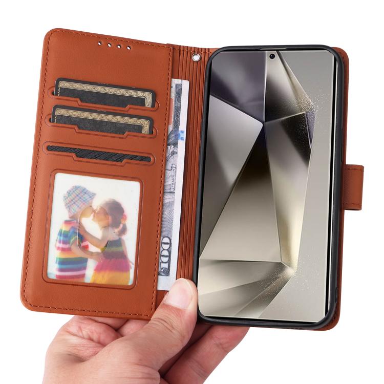 For Samsung Galaxy S25 Ultra 5G BETOPNICE BN-005 2 in 1 Detachable Imitate Genuine Leather Phone Case(Brown) - Galaxy S25 Ultra 5G Cases by BETOPNICE | Online Shopping UK | buy2fix