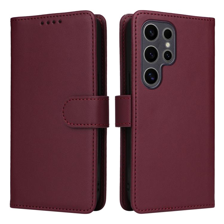 For Samsung Galaxy S25 Ultra 5G BETOPNICE BN-005 2 in 1 Detachable Imitate Genuine Leather Phone Case(Wine Red) - Galaxy S25 Ultra 5G Cases by BETOPNICE | Online Shopping UK | buy2fix