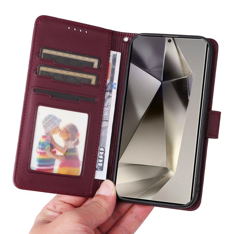 For Samsung Galaxy S25 Ultra 5G BETOPNICE BN-005 2 in 1 Detachable Imitate Genuine Leather Phone Case(Wine Red) - Galaxy S25 Ultra 5G Cases by BETOPNICE | Online Shopping UK | buy2fix