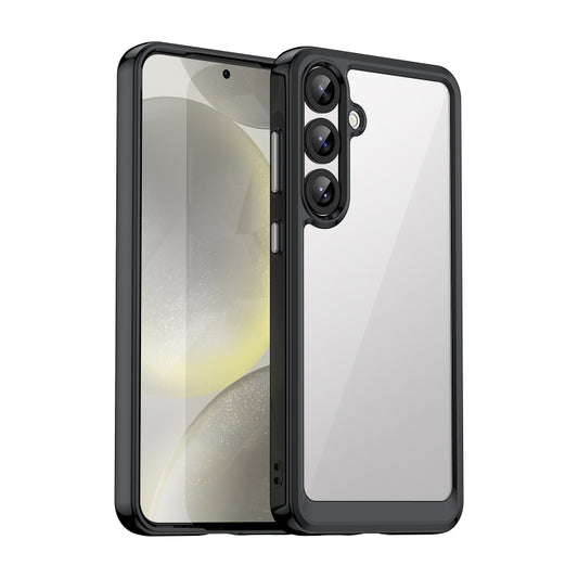 For Samsung Galaxy S25+ 5G Colorful Series Acrylic Hybrid TPU Phone Case(Black) by buy2fix