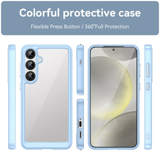 For Samsung Galaxy S25+ 5G Colorful Series Acrylic Hybrid TPU Phone Case(Blue) by buy2fix