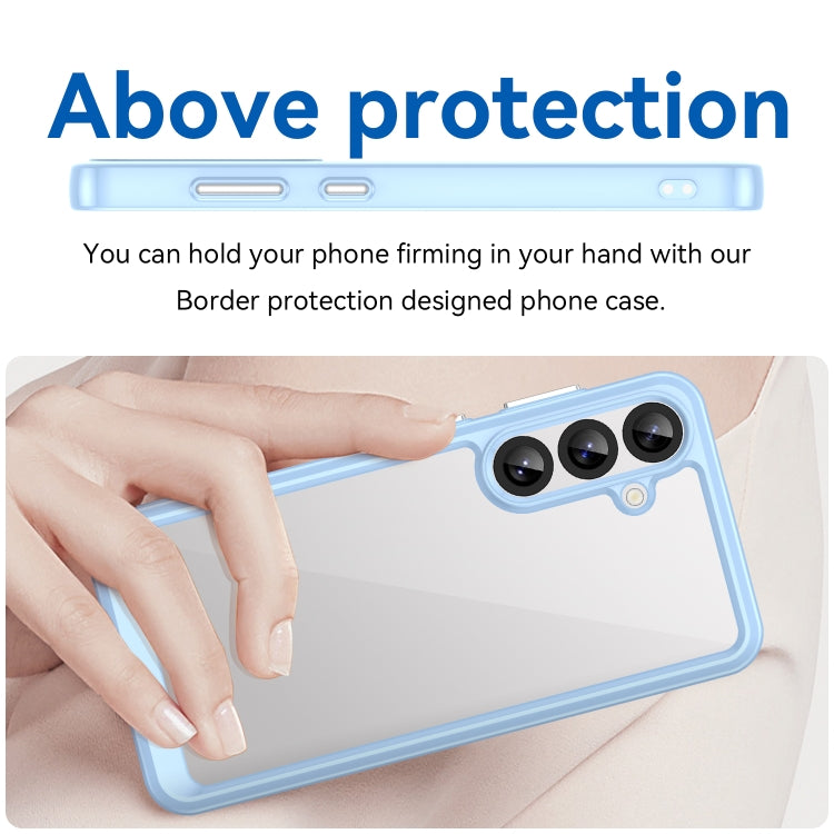 For Samsung Galaxy S25+ 5G Colorful Series Acrylic Hybrid TPU Phone Case(Blue) by buy2fix