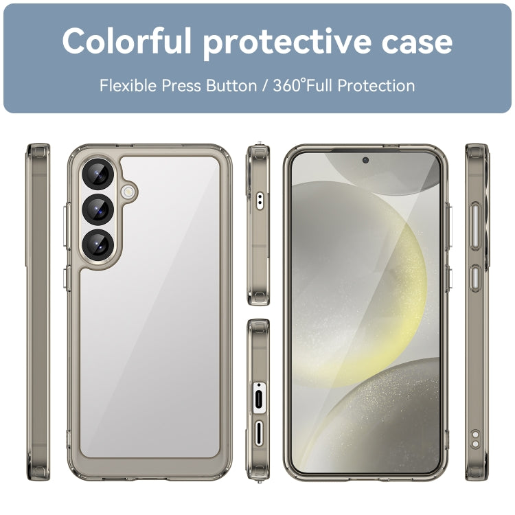 For Samsung Galaxy S25+ 5G Colorful Series Acrylic Hybrid TPU Phone Case(Transparent Grey) by buy2fix