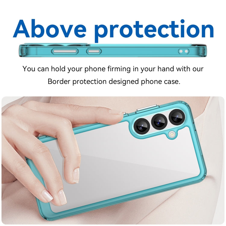 For Samsung Galaxy S25+ 5G Colorful Series Acrylic Hybrid TPU Phone Case(Transparent Blue) by buy2fix