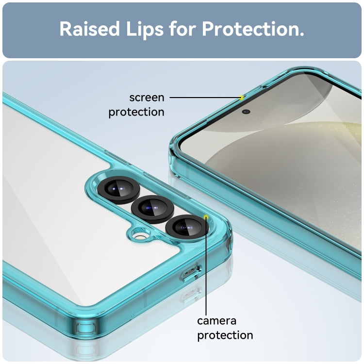 For Samsung Galaxy S25+ 5G Colorful Series Acrylic Hybrid TPU Phone Case(Transparent Blue) by buy2fix