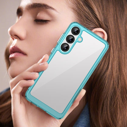 For Samsung Galaxy S25+ 5G Colorful Series Acrylic Hybrid TPU Phone Case(Transparent Blue) by buy2fix