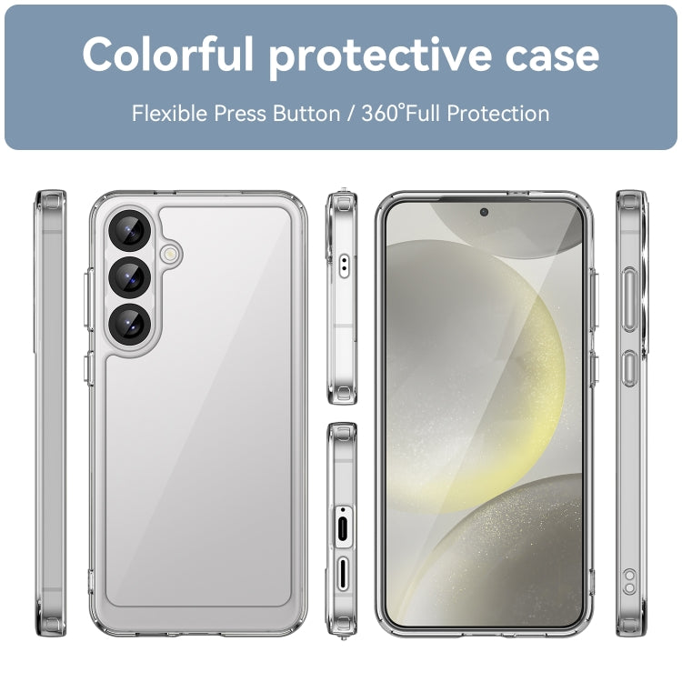 For Samsung Galaxy S25+ 5G Colorful Series Acrylic Hybrid TPU Phone Case(Transparent) by buy2fix