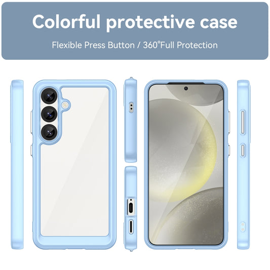For Samsung Galaxy S25 5G Colorful Series Acrylic Hybrid TPU Phone Case(Blue) by buy2fix