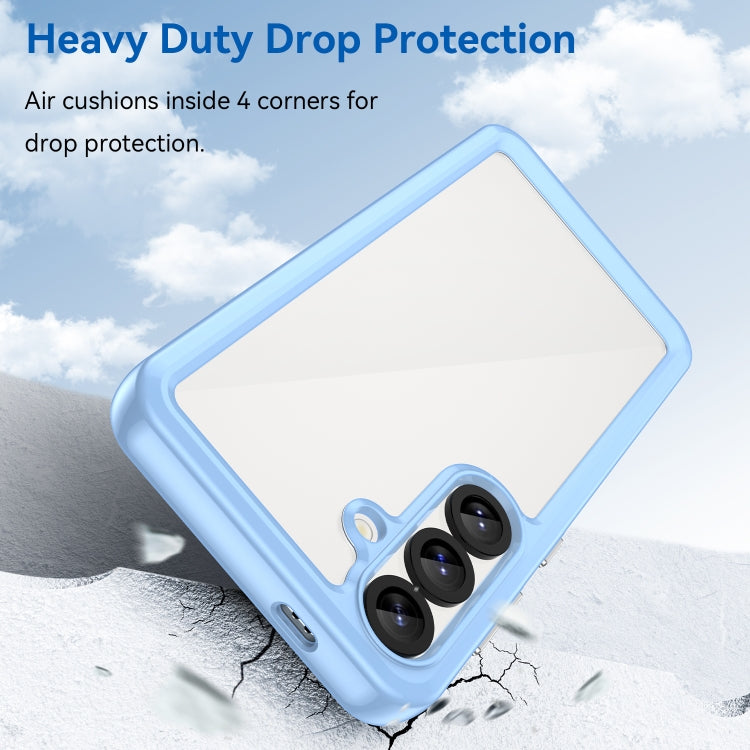 For Samsung Galaxy S25 5G Colorful Series Acrylic Hybrid TPU Phone Case(Blue) by buy2fix