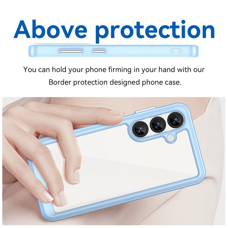 For Samsung Galaxy S25 5G Colorful Series Acrylic Hybrid TPU Phone Case(Blue) by buy2fix