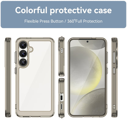 For Samsung Galaxy S25 5G Colorful Series Acrylic Hybrid TPU Phone Case(Transparent Grey) by buy2fix
