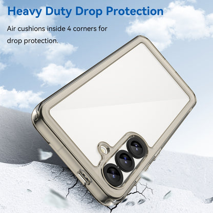 For Samsung Galaxy S25 5G Colorful Series Acrylic Hybrid TPU Phone Case(Transparent Grey) by buy2fix