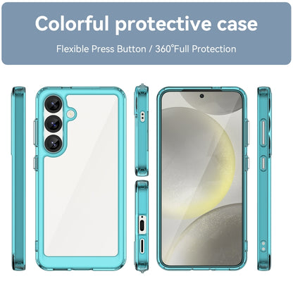 For Samsung Galaxy S25 5G Colorful Series Acrylic Hybrid TPU Phone Case(Transparent Blue) by buy2fix