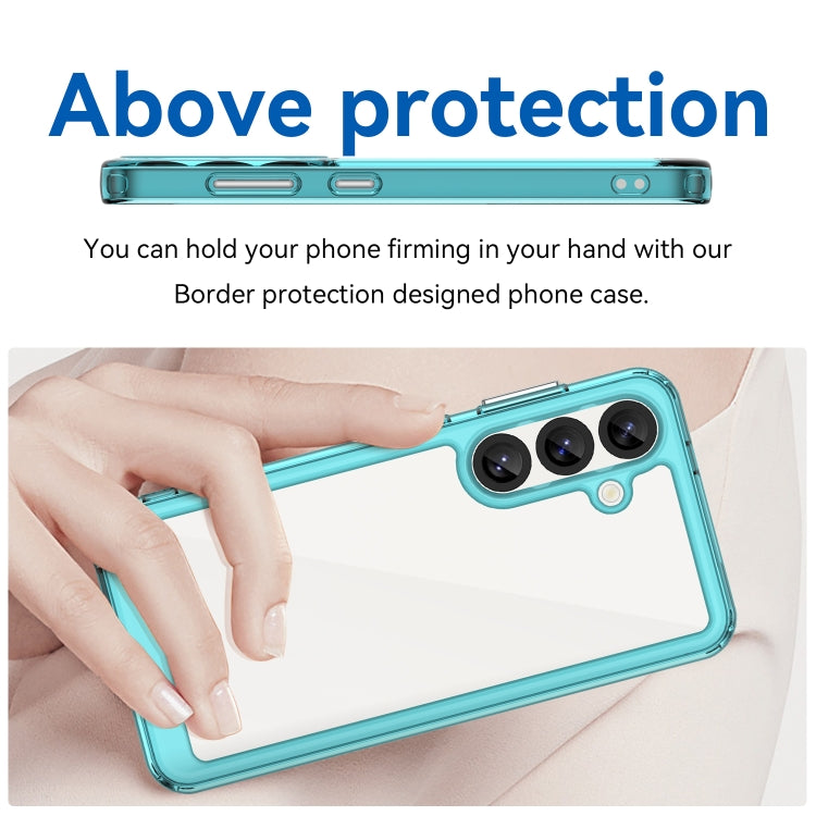 For Samsung Galaxy S25 5G Colorful Series Acrylic Hybrid TPU Phone Case(Transparent Blue) by buy2fix