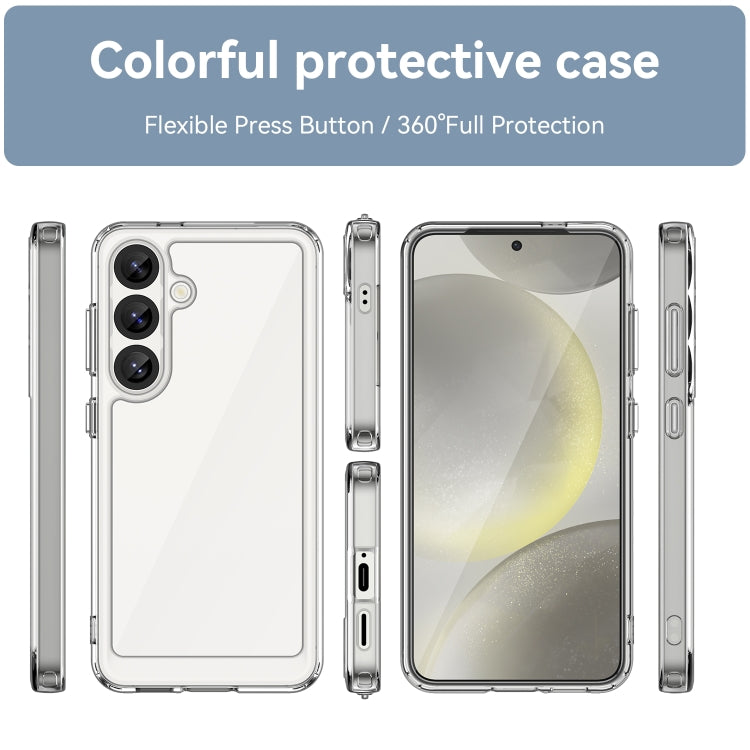 For Samsung Galaxy S25 5G Colorful Series Acrylic Hybrid TPU Phone Case(Transparent) by buy2fix