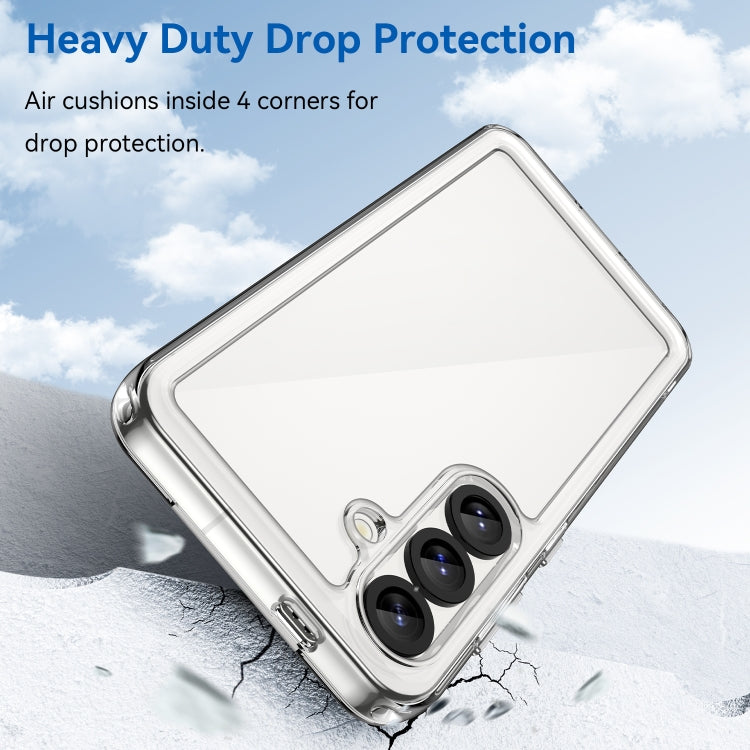 For Samsung Galaxy S25 5G Colorful Series Acrylic Hybrid TPU Phone Case(Transparent) by buy2fix