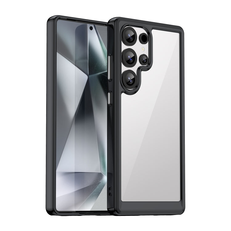 For Samsung Galaxy S25 Ultra 5G Colorful Series Acrylic Hybrid TPU Phone Case(Black) by buy2fix