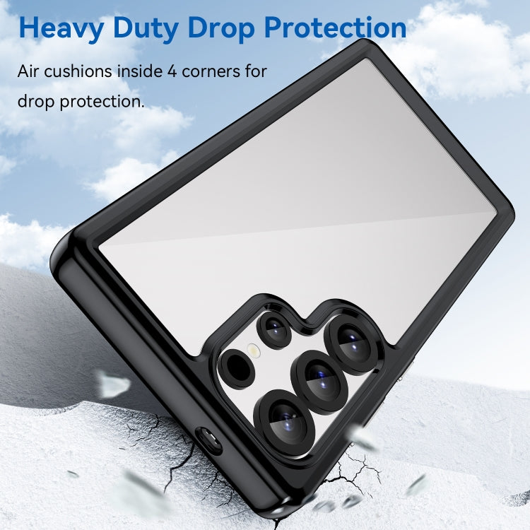 For Samsung Galaxy S25 Ultra 5G Colorful Series Acrylic Hybrid TPU Phone Case(Black) by buy2fix