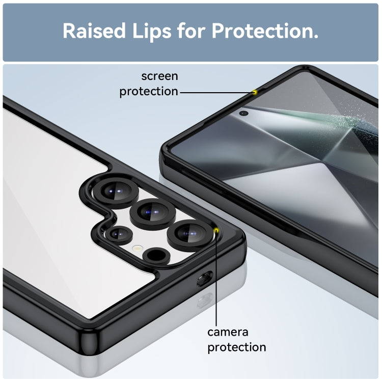 For Samsung Galaxy S25 Ultra 5G Colorful Series Acrylic Hybrid TPU Phone Case(Black) by buy2fix